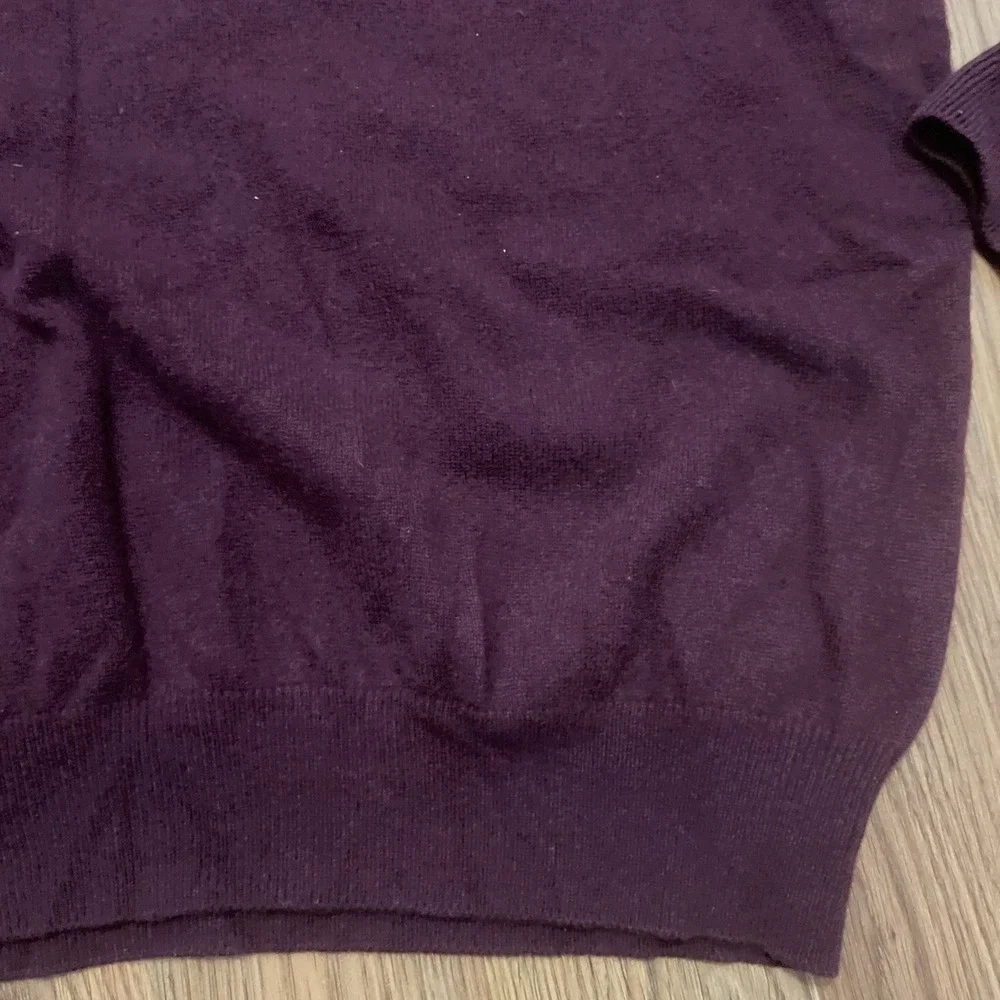 Forte Cashmere Sweater Mens Extra Large V Neck Pullover Red